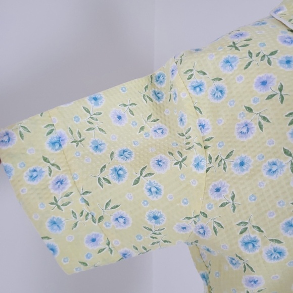 *Free With Purchase* 90s waffle t-shirt pyjama blouse pj's button down - Picture 13 of 13